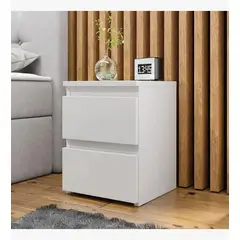 CORI CORI - Velador Cajon Doble Minimal Blanco