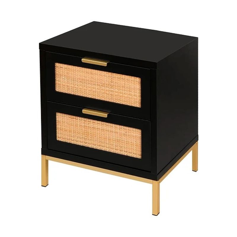CORI CORI - Velador Rattan Dark Dos Cajones