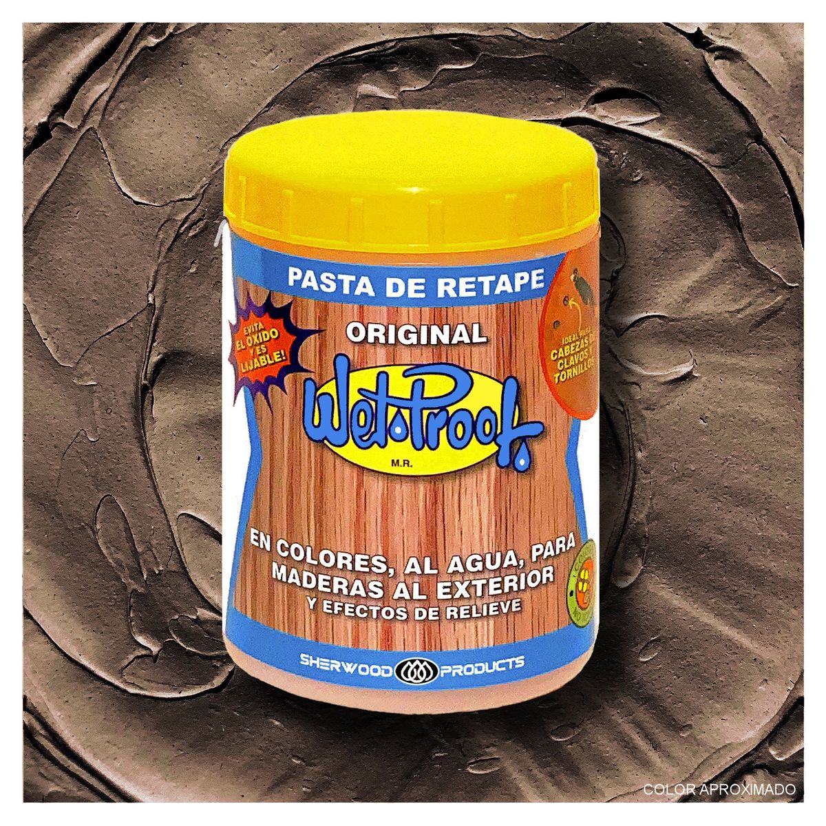 WETPROOF - PASTA DE RETAPE WET PROOF® CASTAÑO PARA MADERA EXTERIOR 1-2 KG