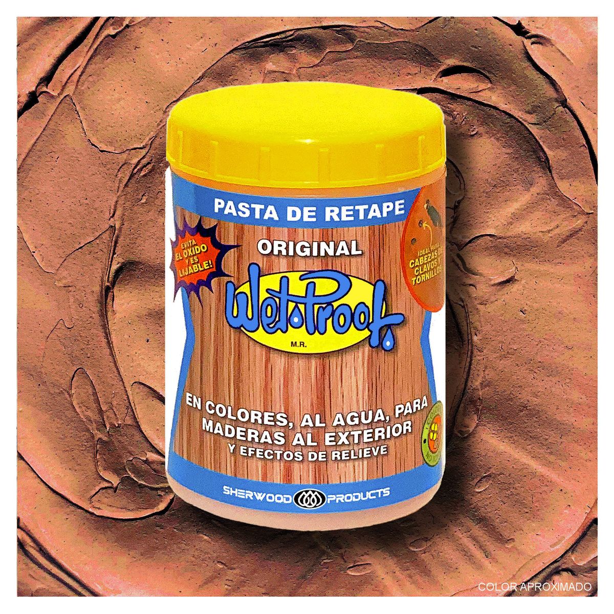 WETPROOF - PASTA DE RETAPE WET PROOF® ROJO PARA MADERA EXTERIOR 1-2 KG