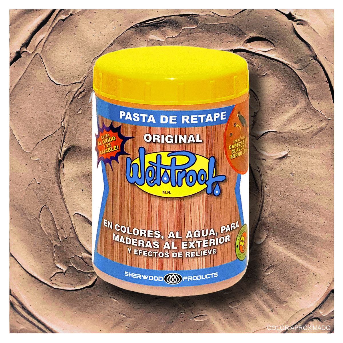 WETPROOF - PASTA DE RETAPE WET PROOF® CAOBA PARA MADERA EXTERIOR 1-2 KG