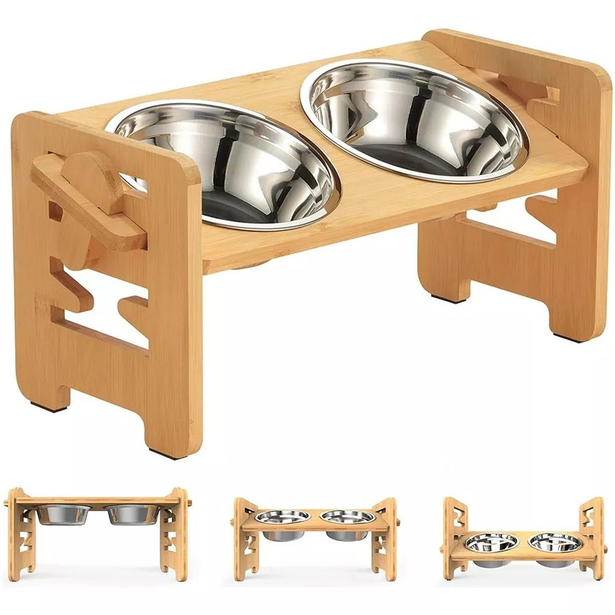 KUANGYE - Comedero Elevado Para Perro Gatos Perros Mascotas