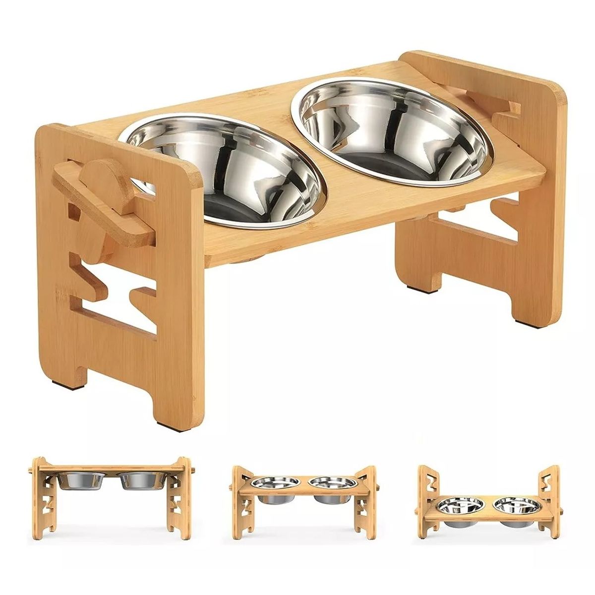 KUANGYE - Comedero Elevado Para Perro Gatos Perros Mascotas