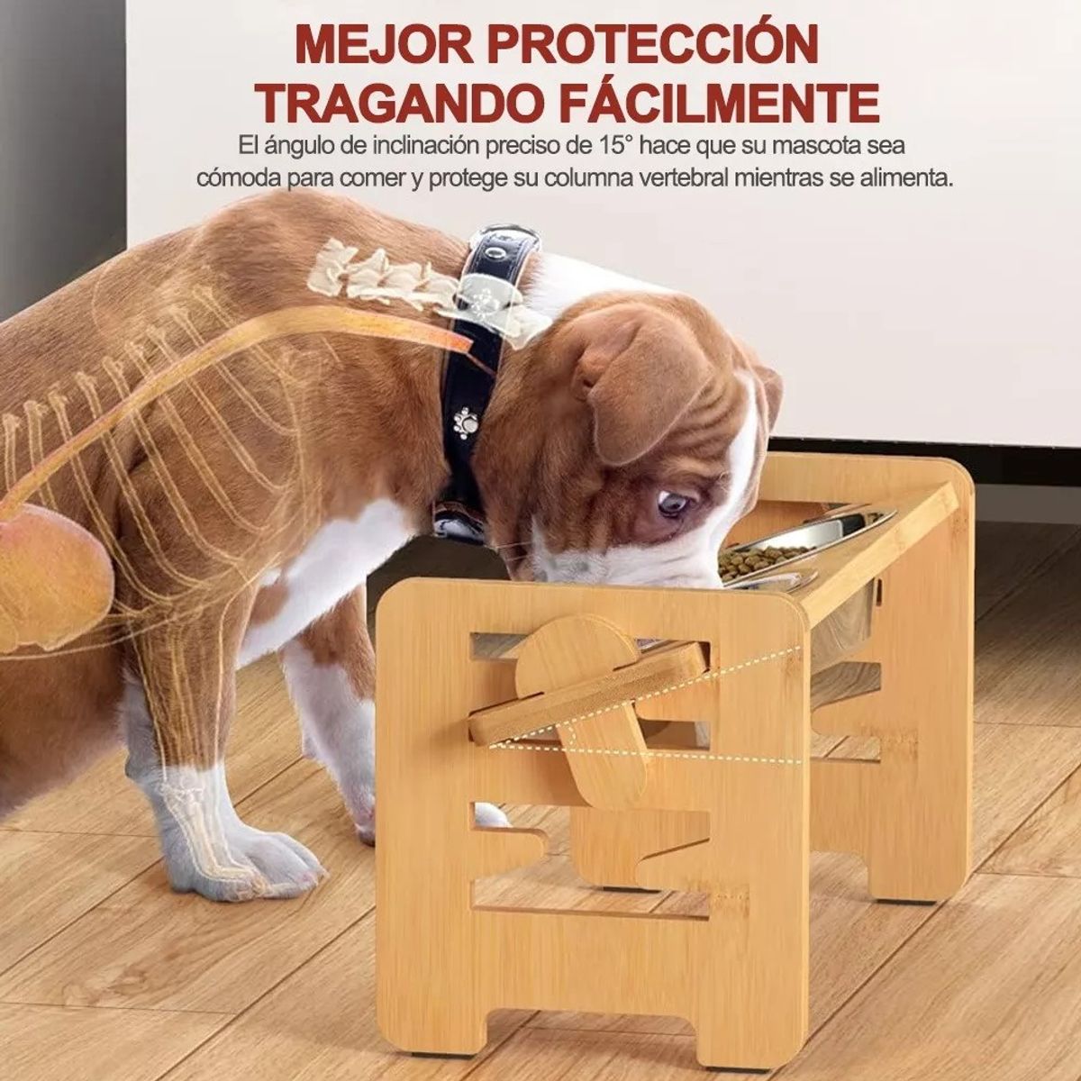 KUANGYE - Comedero Elevado Para Perro Gatos Perros Mascotas