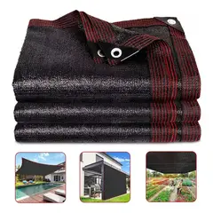 KUANGYE - Malla Sombra Para Jardin Raschel Black 95% 4x3 Mts Reforzada