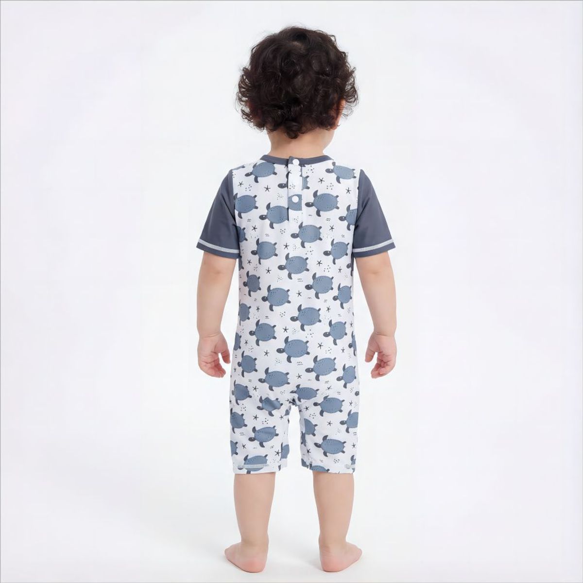 BONVERANO - Traje De Baño Bebé Niños Protección Solar UV Con Broches YKK