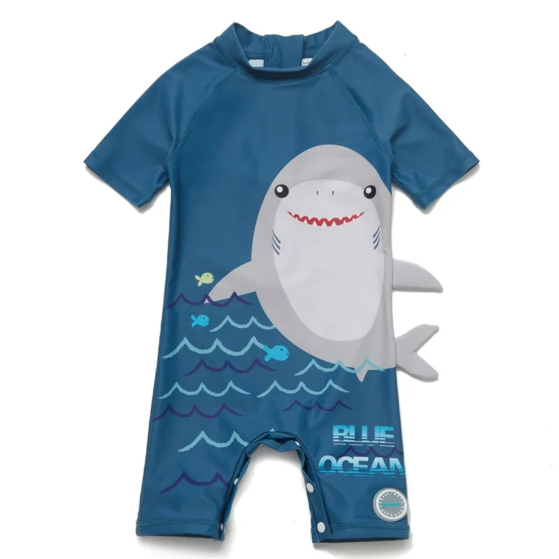 BONVERANO - Traje De Baño Bebé Niños Protección Solar UV Con Broches YKK