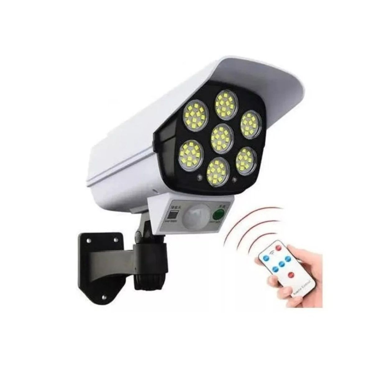 GENERICO - Foco Solar Simula Camara De Seguridad Sensor De Movimiento