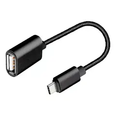 IRM - Cable Otg Tipo C De Metal 15 Cm Para Pendrive Mouse Teclado