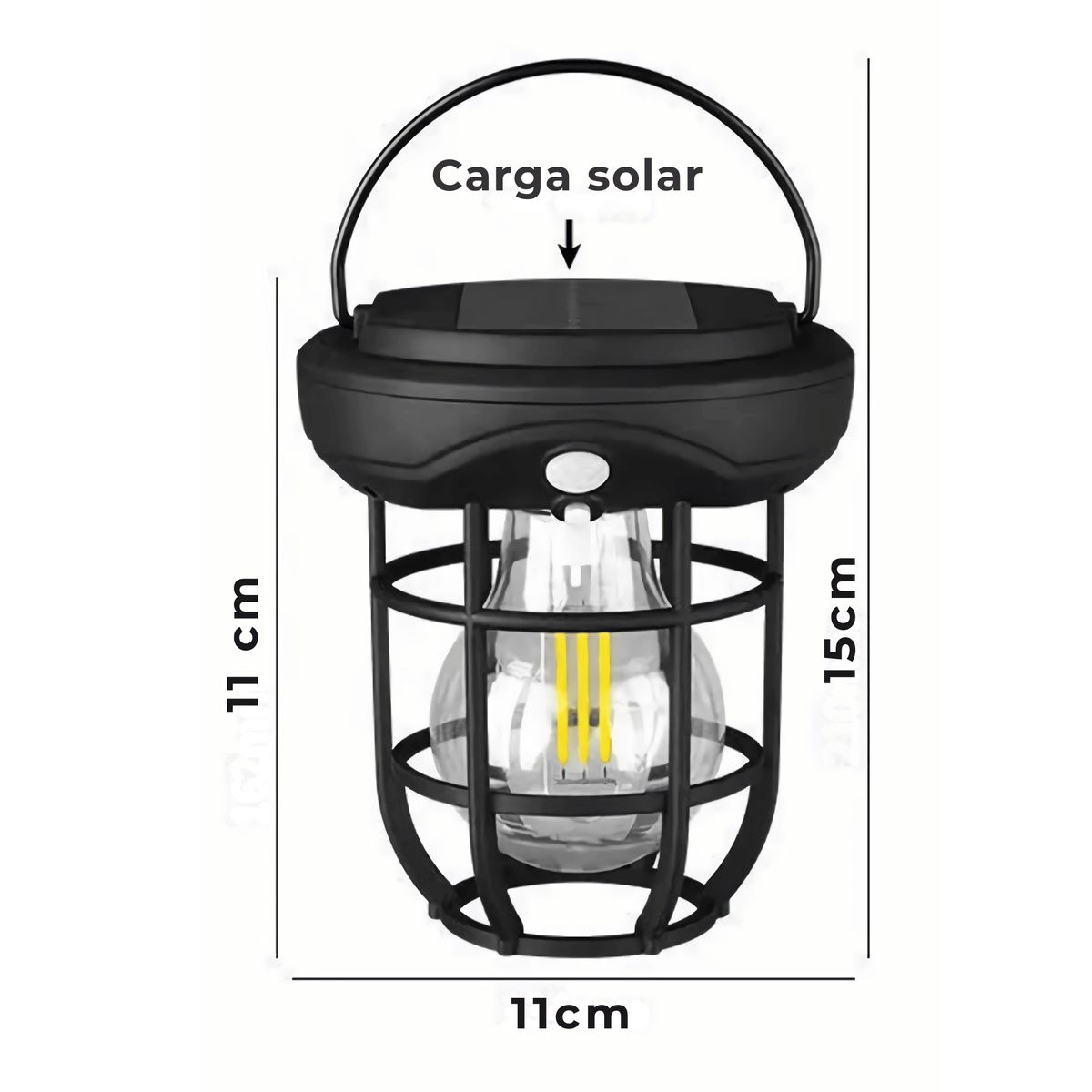 UTILISIMO - Farol Solar Foco Con Sensor De Movimiento Panel Solar Exterior