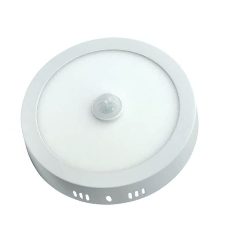 WANT - FOCO PANEL LED REDONDO SOBREPUESTO 18W CON SENSOR DE MOVIMIENTO