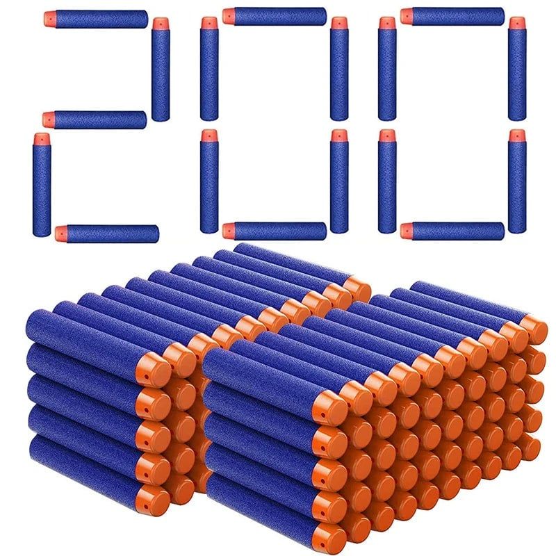 NERF - Balas de espuma azules de 7.2 cm para Nerf 200 unidades