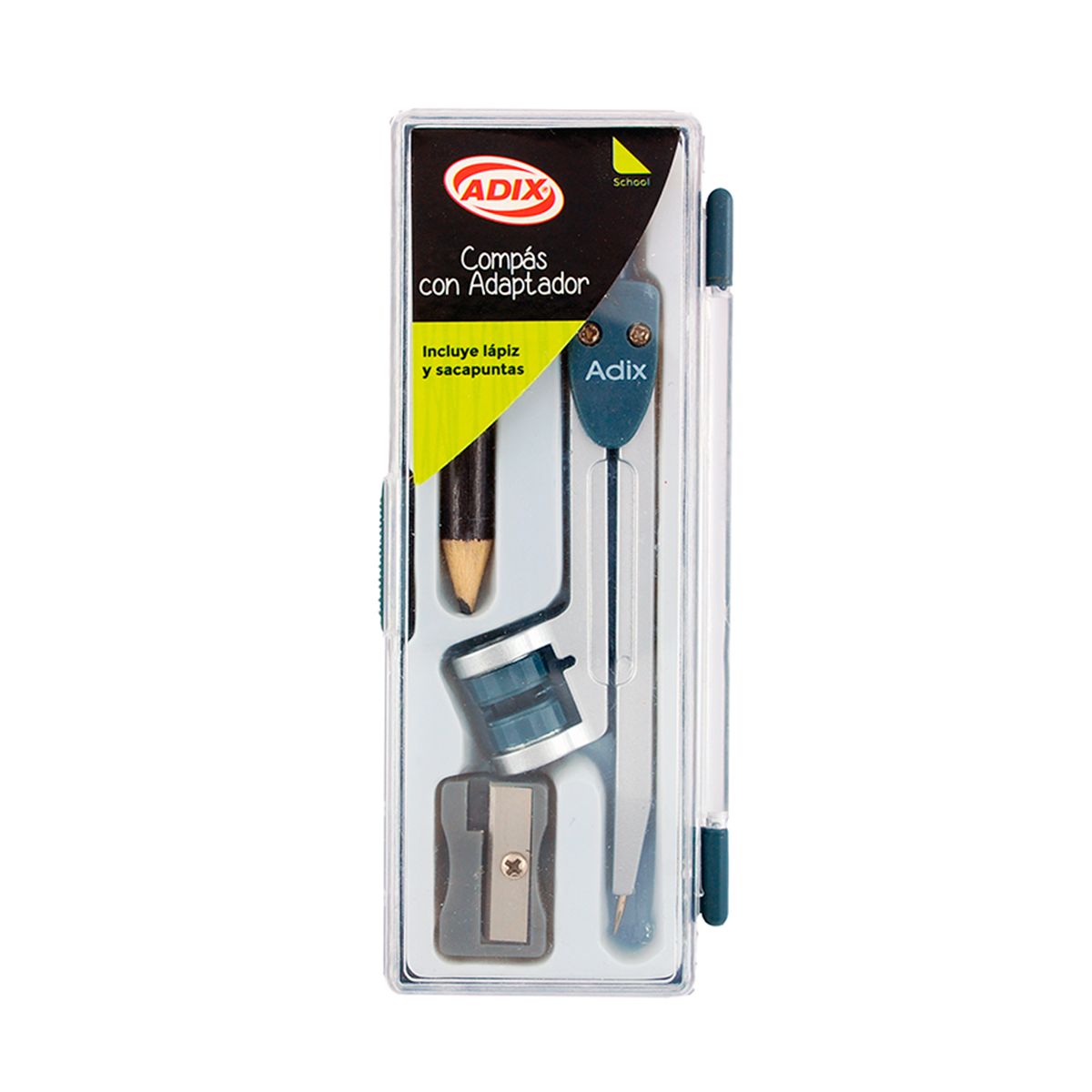 ADIX - Compás con Adaptador y Sacapuntas - Adix