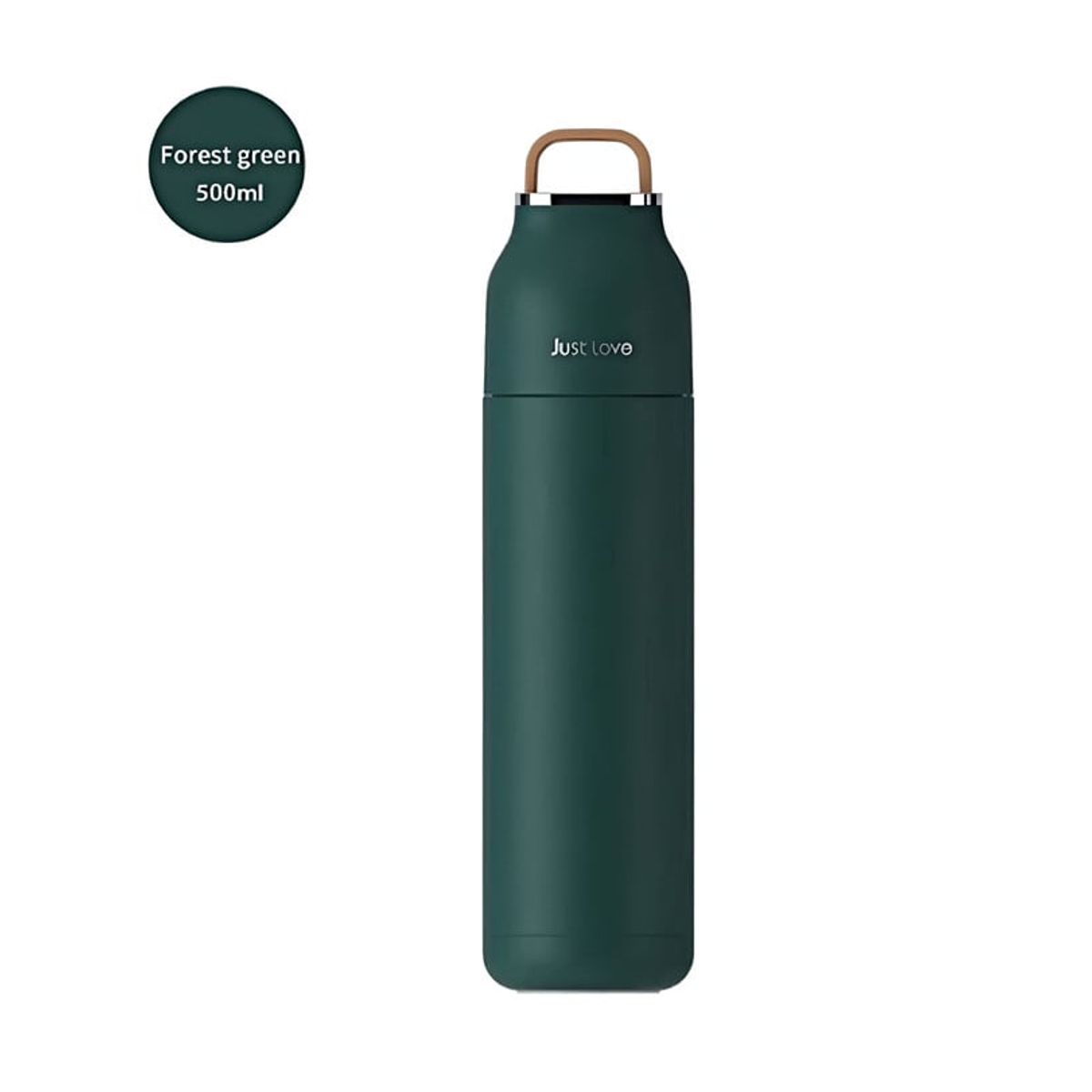 GENERICO - Botella de agua 500ml Termo Portátil Acero Inoxidable Cooler Verde