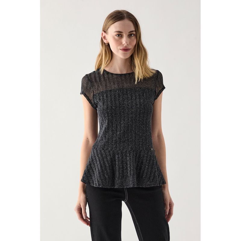 ASH - Polera Manga Corta Gris Marengo Mujer Ash
