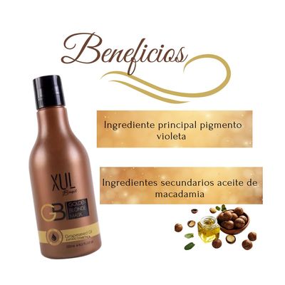 Imagen 2 del producto Mascara Xul Brasil Matizadora Blonde 250ml Cabellos Rubios Dorados