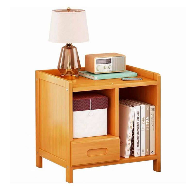 DETODOYMAS - Velador color madera 1 cajon Chic Home - Café