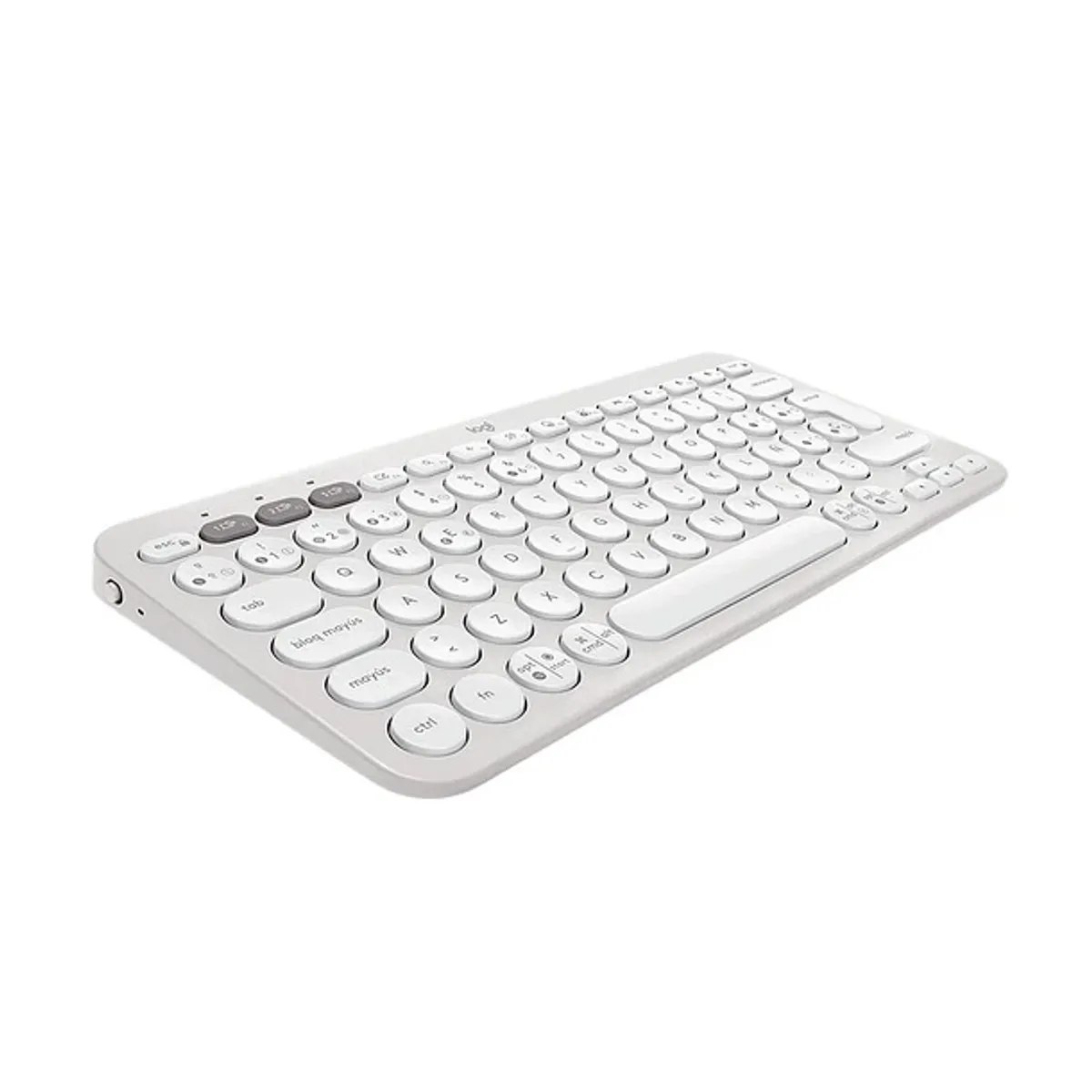 LOGITECH - Teclado Bluetooth Logitech Pebble Keys 2 K380s, Color Blanco (Es)