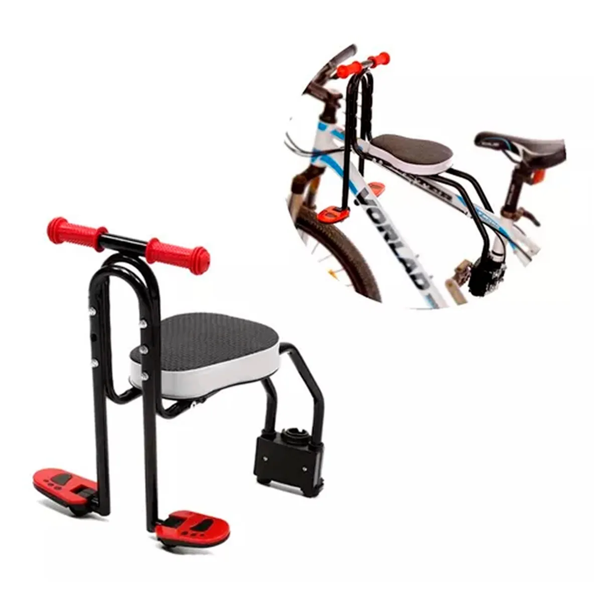 ESHOPANGIE - Silla Soporte Asiento Delantero Niños Porta Bebe Bicicleta