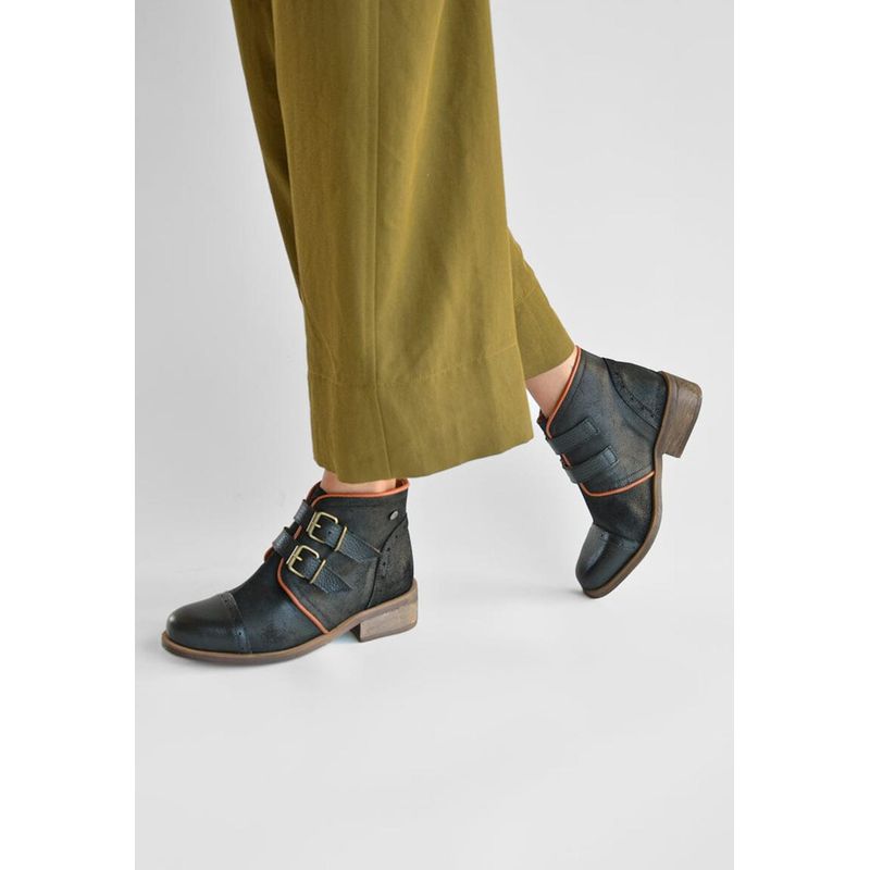 GIANI DAFIRENZE - Botin Mujer De Cuero Judy Negro C1.