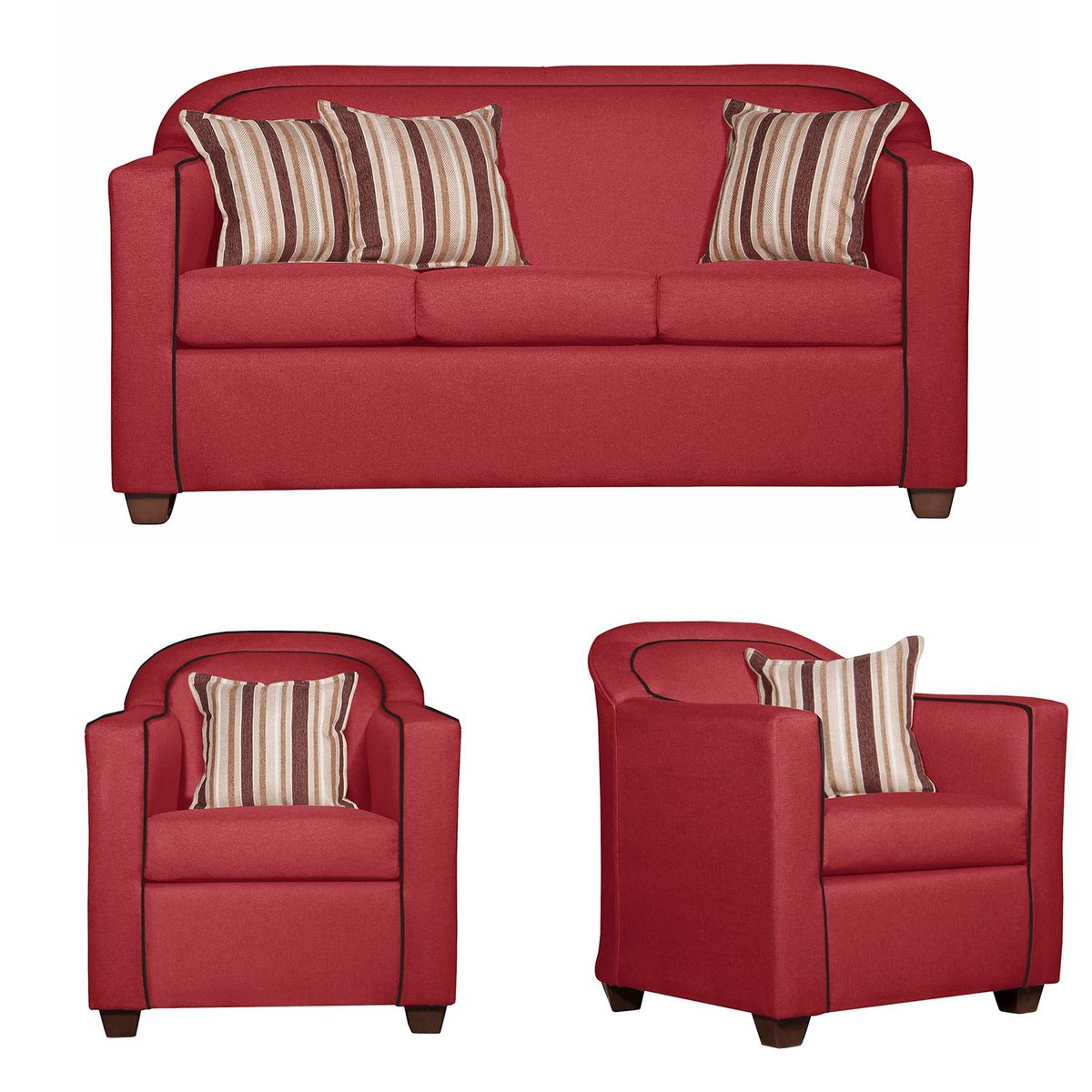 RUZAM MOBEL - LIVING 3-1-1 ZAFIRO ROJO