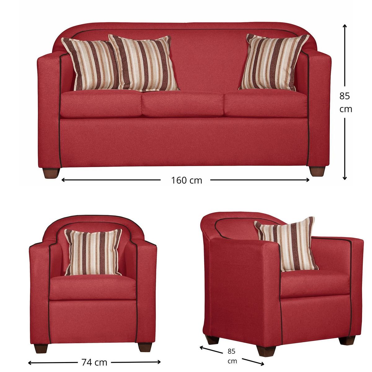 RUZAM MOBEL - LIVING 3-1-1 ZAFIRO ROJO