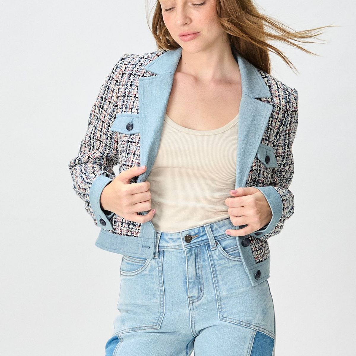 IO - Chaqueta Celeste Mujer Io