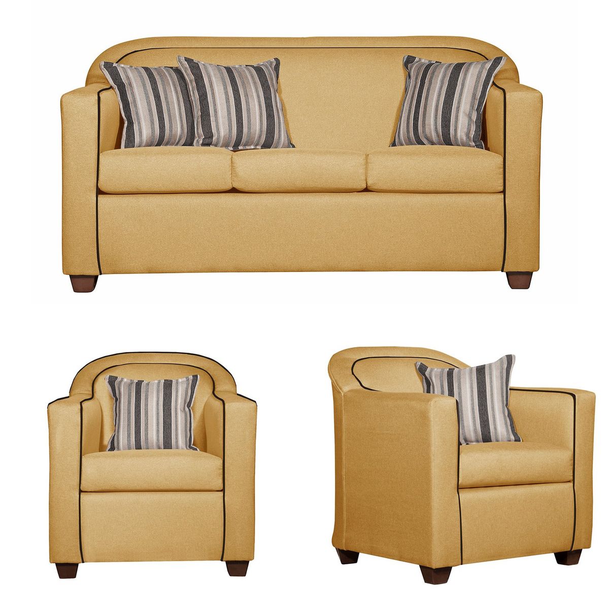 RUZAM MOBEL - LIVING 3-1-1 ZAFIRO MOSTAZA