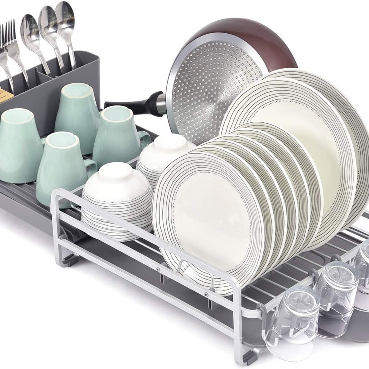 WAKESHOME - Escurridor De Platos Expandible Secaloza Servicio Inoxidable