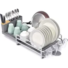WAKESHOME - Escurridor De Platos Expandible Secaloza Servicio Inoxidable