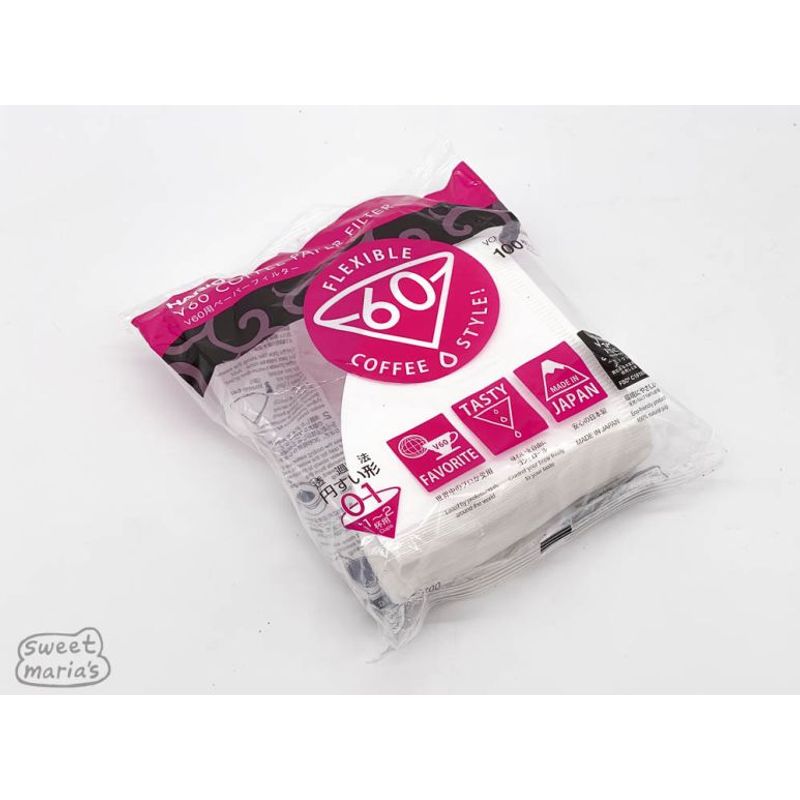 HARIO - Filtro Hario V60 01 100 unidades - Papel para Café en Cono