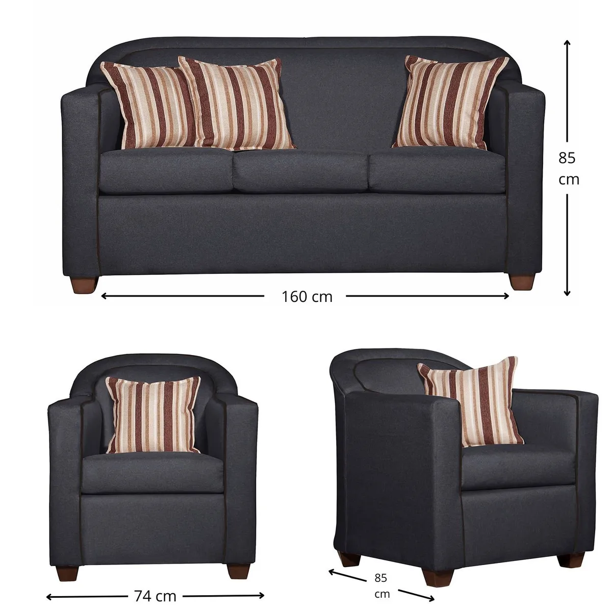 RUZAM MOBEL - LIVING 3-1-1 ZAFIRO NEGRO