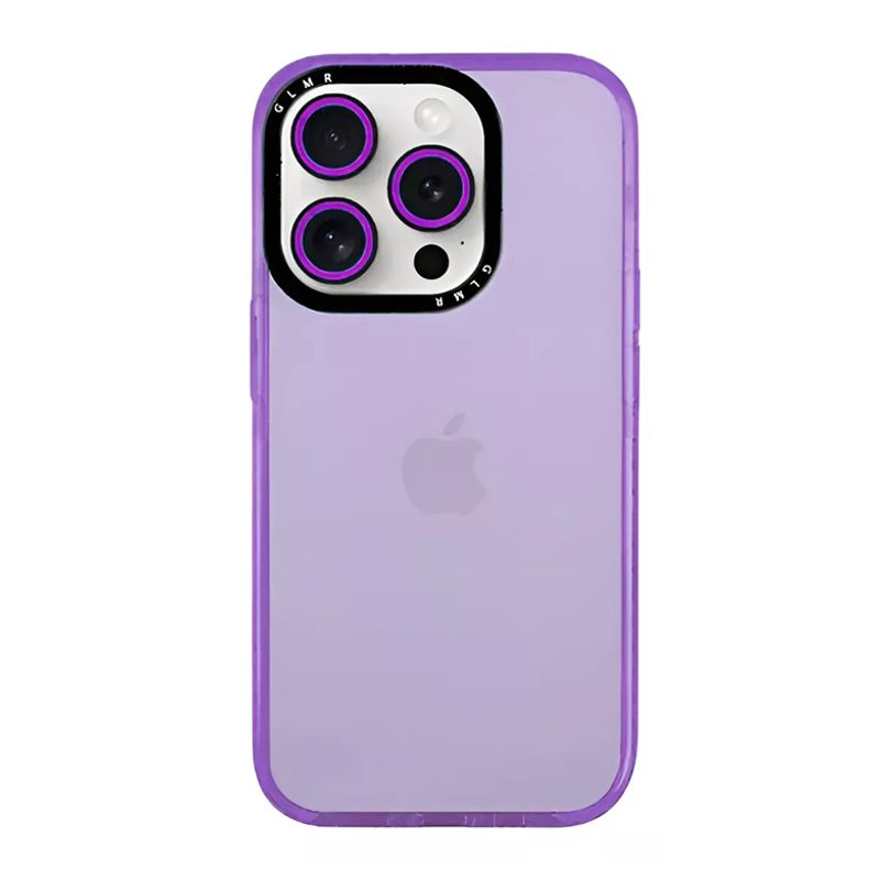 GENERICO - Carcasa Neon Con Lentes Para iPhone 16 Pro Max Purpura