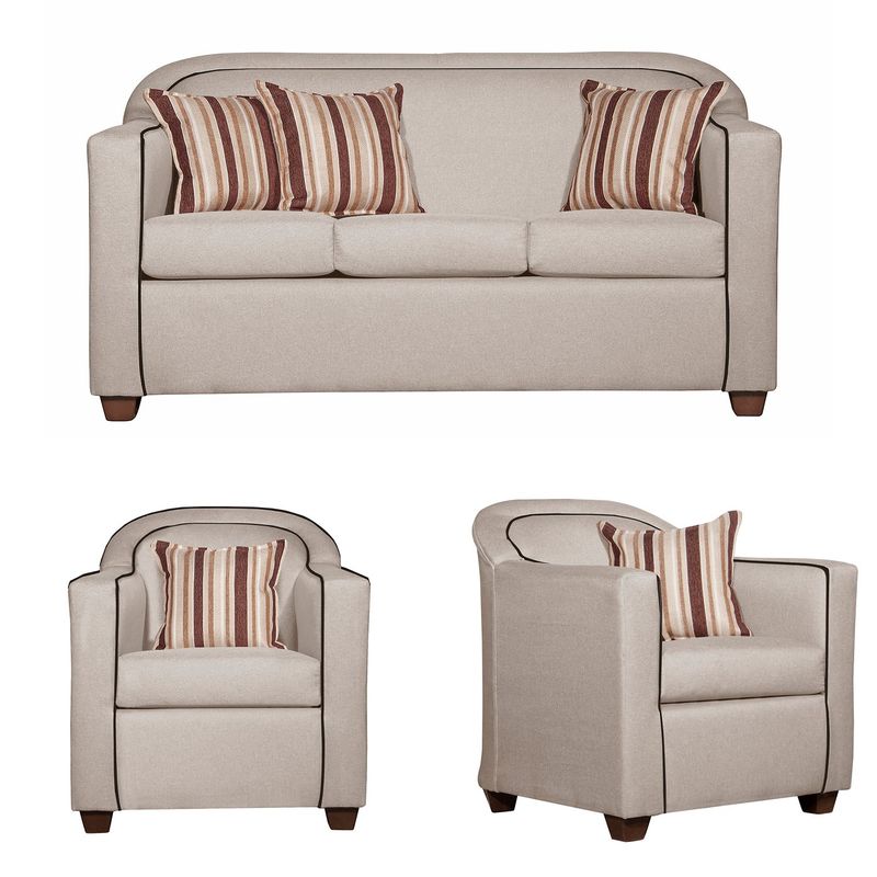 RUZAM MOBEL - JUEGO DE LIVING 3-1-1 ZAFIRO BEIGE