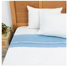 MASHINI - Sábanas 2 Plazas 180 Hilos Agua