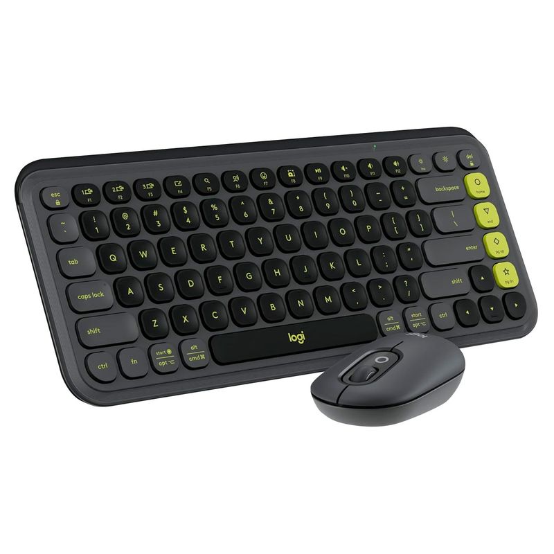 LOGITECH - Kit Teclado y Mouse Inalámbricos Logitech Pop Icon Negro