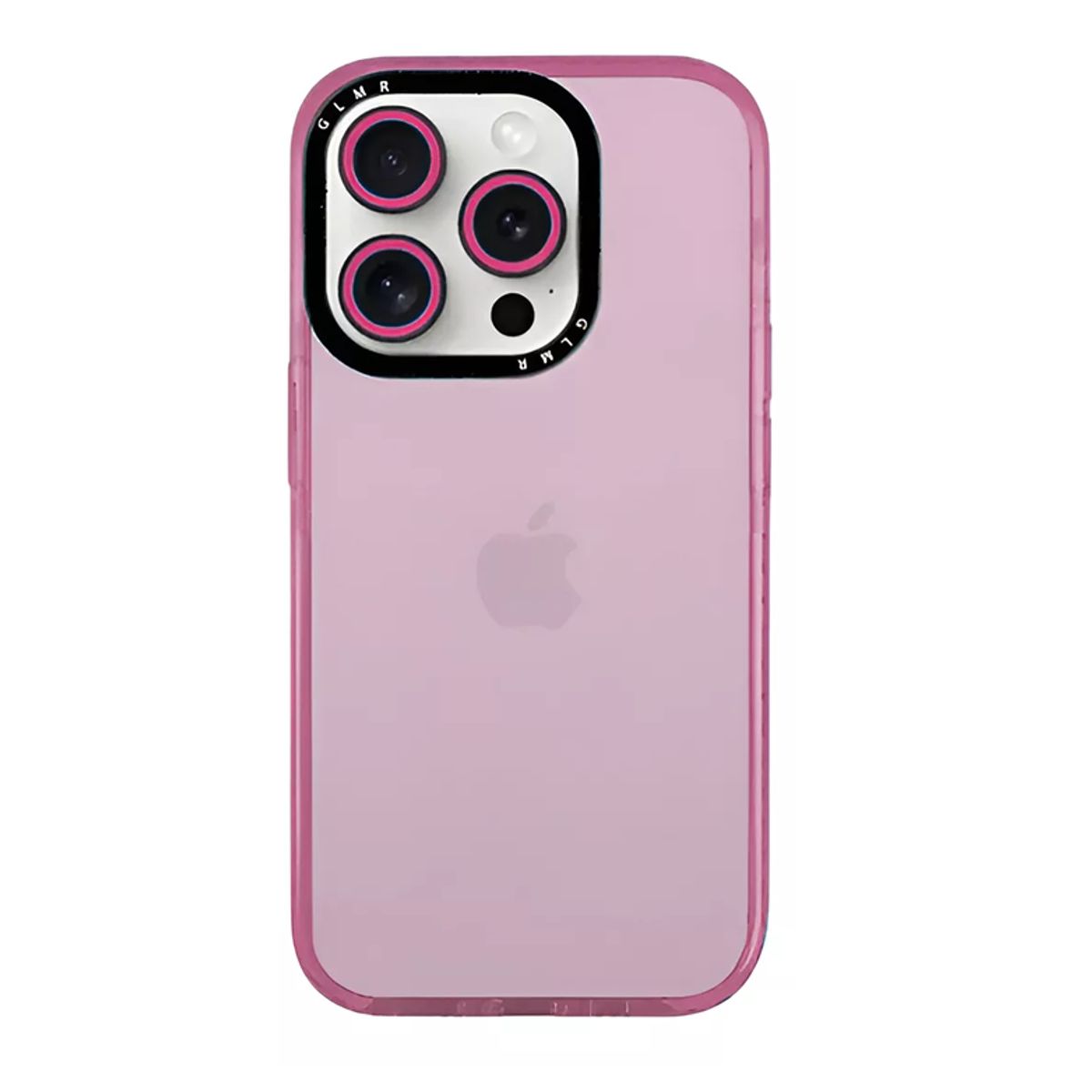 GENERICO - Carcasa Neon Con Lentes Para iPhone 16 Pro Rosado