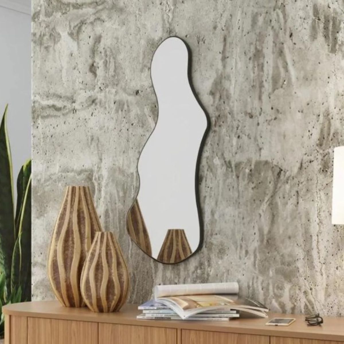 GENERICO - Espejo Decorativo Forma Orgánica De 90 Cm