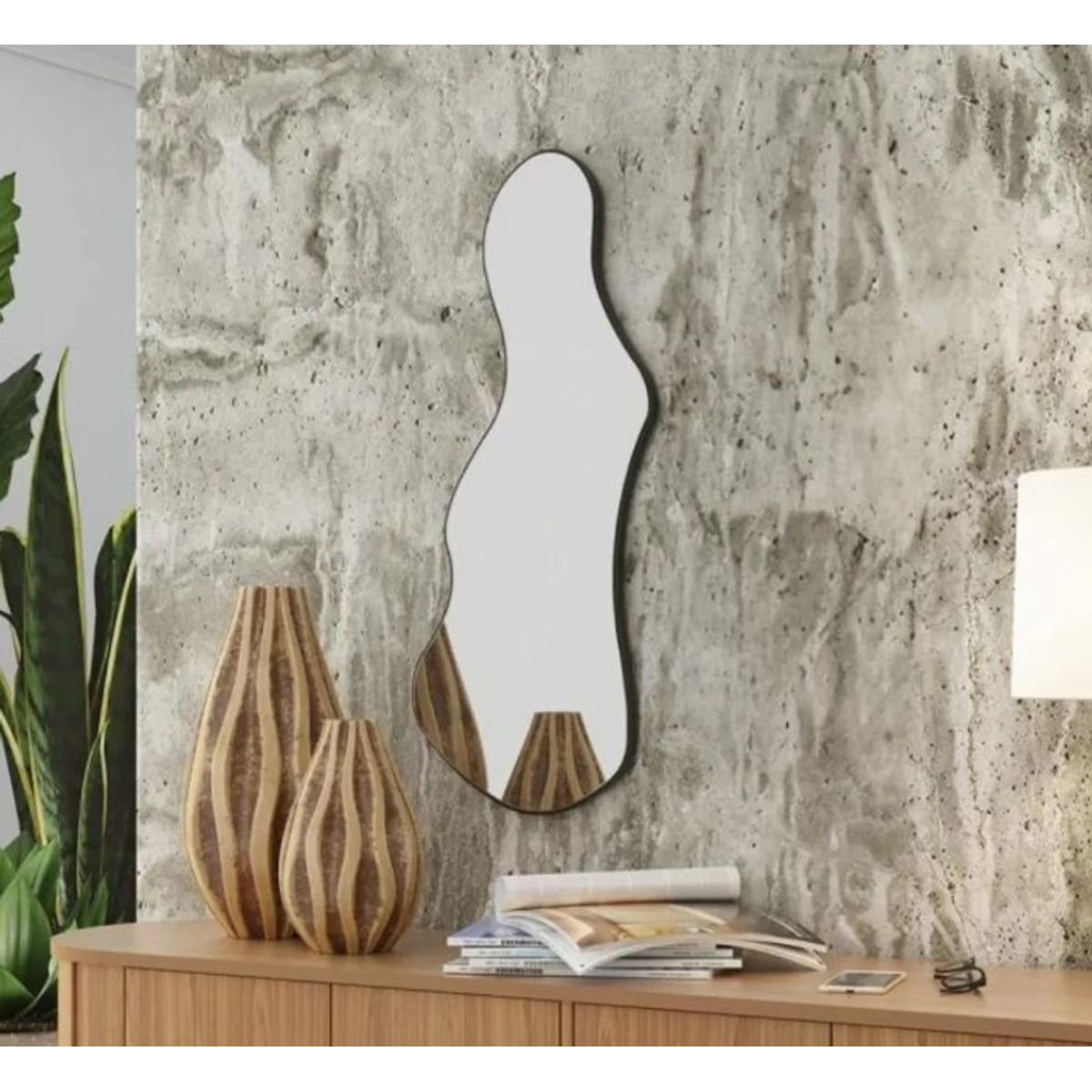 GENERICO - Espejo Decorativo Forma Orgánica De 90 Cm