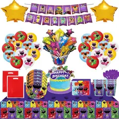 GENERICO - Pack Full Smiling Critters Cumple Globos CotillonX10
