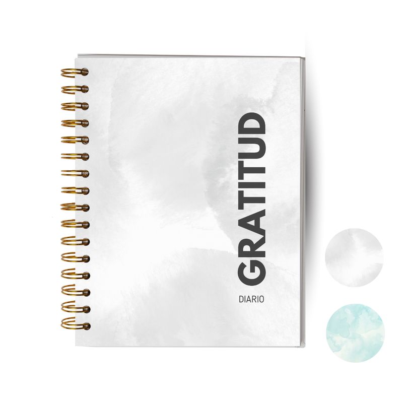 GENERICO - Diario De Gratitud - 90 Días - Diseño Neutro Gris