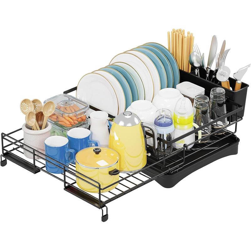 WAKESHOME - Secador Escurridor De Loza Platos Inoxidable Expandible