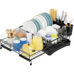 WAKESHOME - Secador Escurridor De Loza Platos Inoxidable Expandible