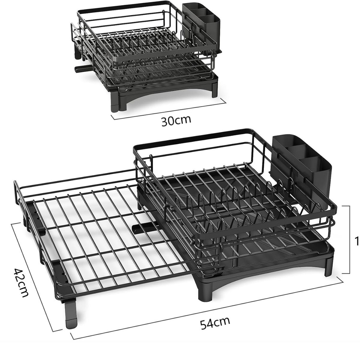 WAKESHOME - Secador Escurridor De Loza Platos Inoxidable Expandible