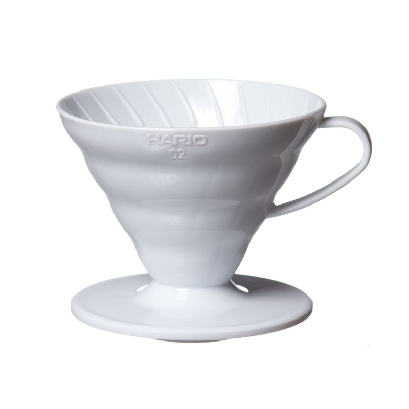 HARIO - Cafetera V60 01 Acrilico blanco - Dripper para Café de Especialidad