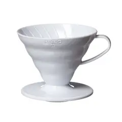 HARIO - Cafetera V60 01 Acrilico blanco - Dripper para Café de Especialidad