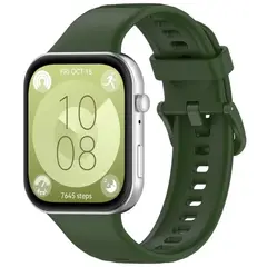 GENERICO - Correa Silicona Compatible Con Huawei Fit 3 / Verde Oscuro