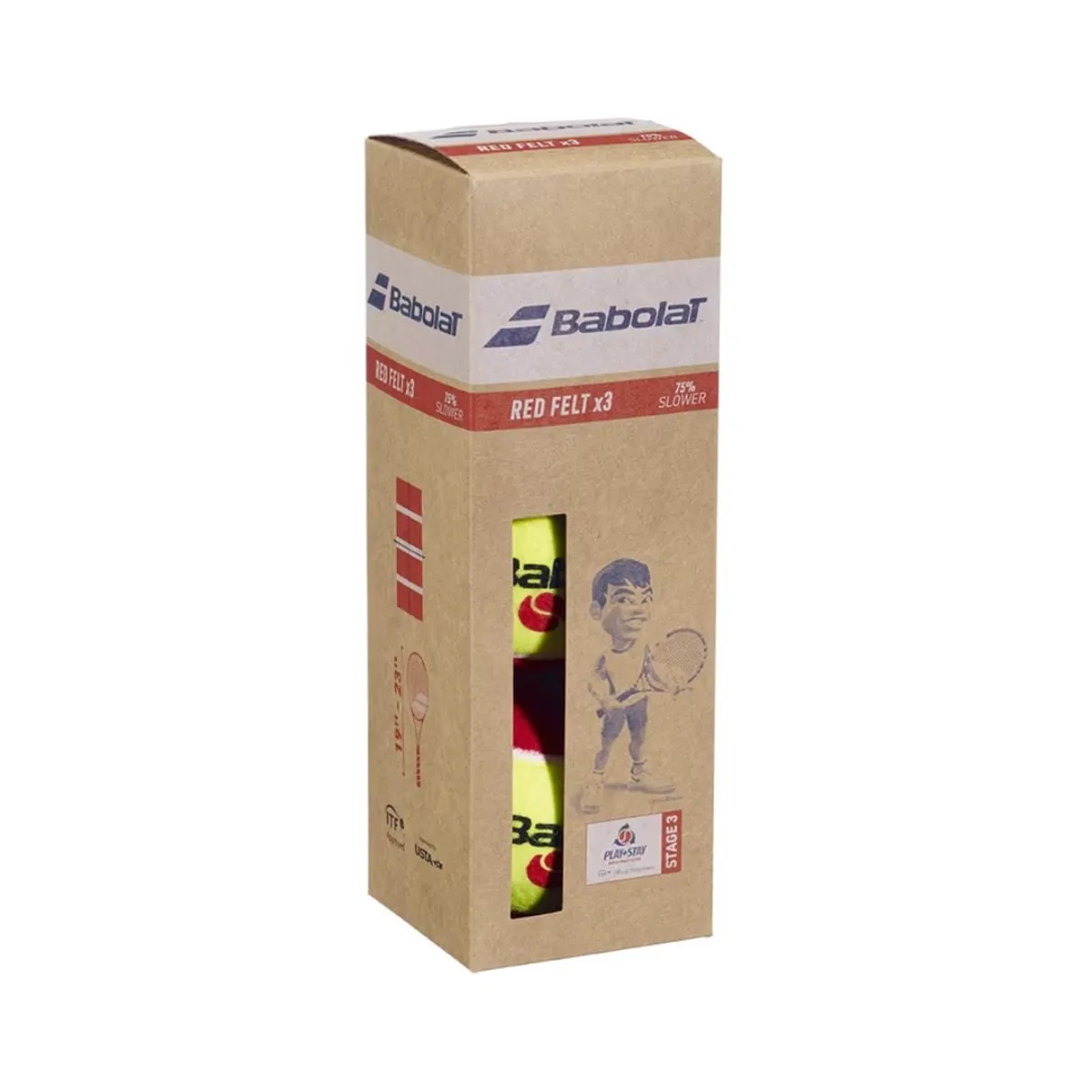 BABOLAT - Pelotas De Tenis BABOLAT Red Felt - X3