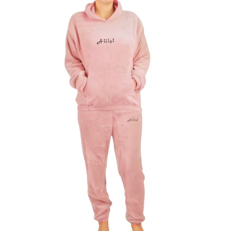 MPROPIA - Pijama Mujer Polar Invierno Con Gorro Excelente Calidad 1763