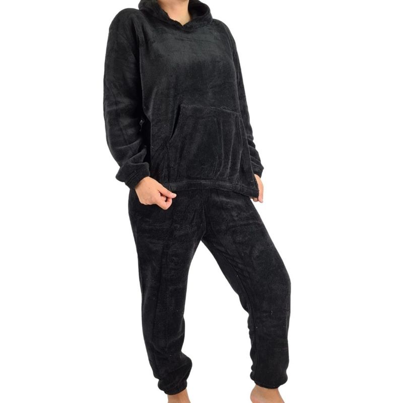 MPROPIA - Pijama Mujer Polar Invierno Con Gorro Excelente Calidad 1763